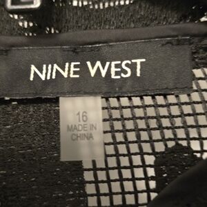 Black women's sheer Nine West light weight jacket size 16